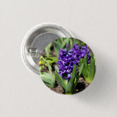 Blue Geocinth in Spring Ronde Button 3,2 Cm (Voorkant /achterkant)