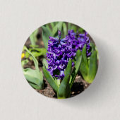 Blue Geocinth in Spring Ronde Button 3,2 Cm (Voorkant)
