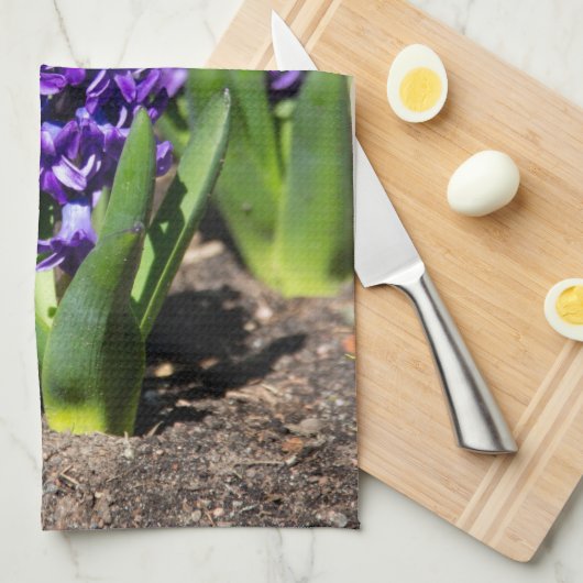 Blue Geocinth in Spring Theedoek (Quarter Fold)