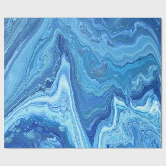 Blue Geode Cadeaupapier (Vlak)