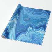 Blue Geode Cadeaupapier (Uitgerold)