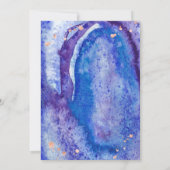 Blue Geode en Faux Roos Gold Kijk naar Mitzvah Kaart (Achterkant)