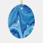 Blue Geode Keramisch Ornament (Rechts)