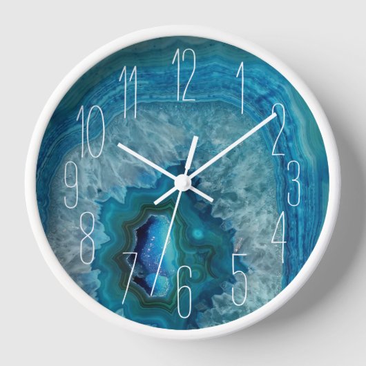 Blue Geode Rock Mineral Agate Crystal Afbeelding (Voorkant)