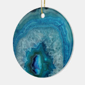 Blue Geode Rock Mineral Agate Crystal Afbeelding Keramisch Ornament (Links)