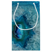 Blue Geode Rock Mineral Agate Crystal Afbeelding Klein Cadeauzakje (Achterkant)