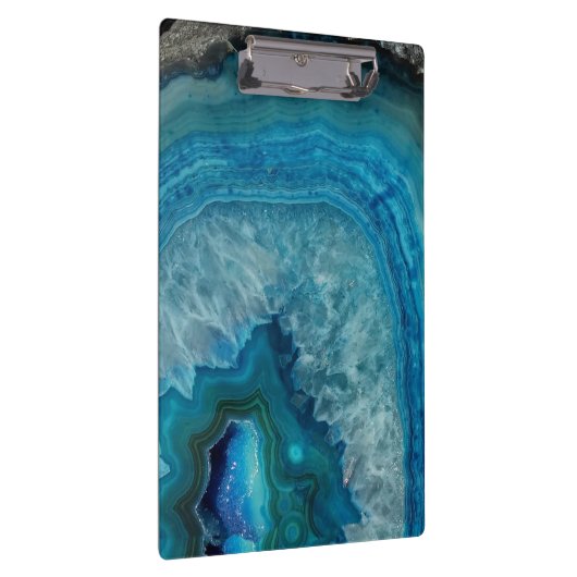 Blue Geode Rock Mineral Agate Crystal Afbeelding Klembord (Rechts)