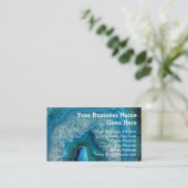 Blue Geode Rock Mineral Agate Crystal Afbeelding Visitekaartje (Staand voorkant)