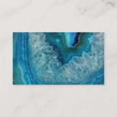 Blue Geode Rock Mineral Agate Crystal Afbeelding Visitekaartje (Achterkant)