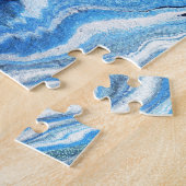 Blue Geode Sparkle Legpuzzel (Zijkant)