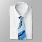 Blue Geode Sparkle Stropdas (Gebonden)