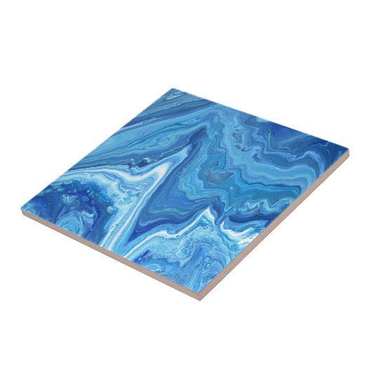 Blue Geode Tegeltje (Zijkant)