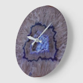 Blue Geodes Faux Stone Gem Clock Grote Klok (Hoek)