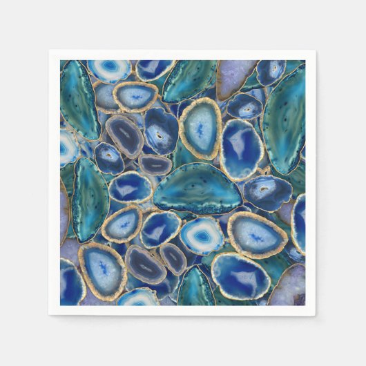 Blue Geodes kristal patroon Servet (Voorkant)