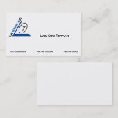 Blue Geoglyph Symbool Cosmic Egg Logo Visitekaartje (Voorkant / Achterkant)