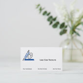 Blue Geoglyph Symbool Cosmic Egg Logo Visitekaartje (Staand voorkant)