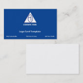 Blue Geoglyph Symbool Cosmic Egg Logo Visitekaartje (Voorkant / Achterkant)