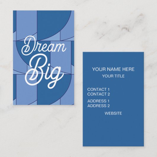 Blue Geometric Abstract Visitekaartje (Voorkant / Achterkant)