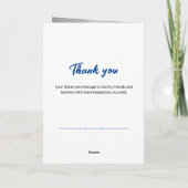 Blue Geometric Afstuderen Photo Invitation (Achterkant)