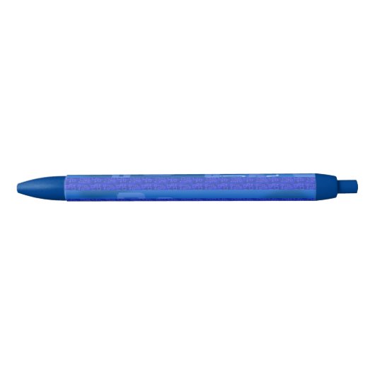 Blue Geometric Blauwe Inkt Pen (Voorkant)