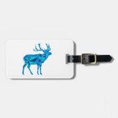 Blue Geometric Elk Bagagelabel (Voorkant horizontaal)