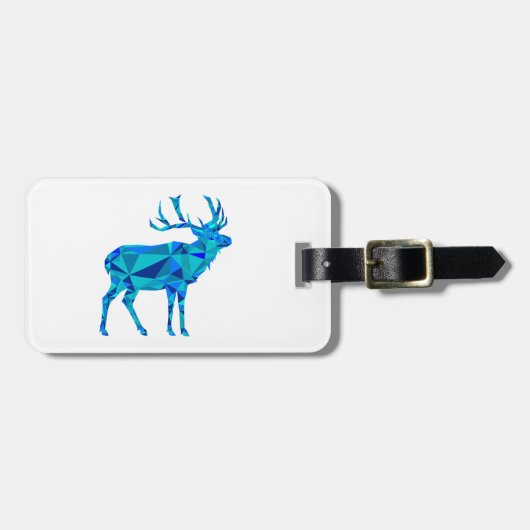 Blue Geometric Elk Bagagelabel (Voorkant horizontaal)