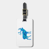 Blue Geometric Elk Bagagelabel (Voorkant verticaal)