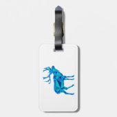Blue Geometric Elk Bagagelabel (Achterkant verticaal)