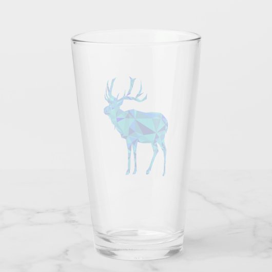 Blue Geometric Elk Glas (Achterkant)