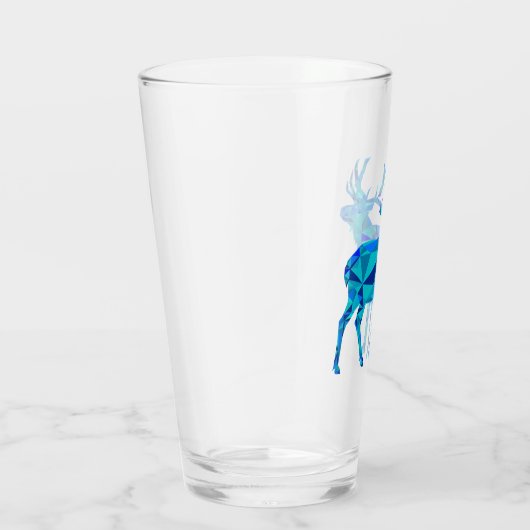 Blue Geometric Elk Glas (Rechts)