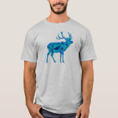 Blue Geometric Elk T-shirt (Voorkant)