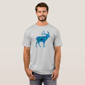 Blue Geometric Elk T-shirt (Voorkant volledig)