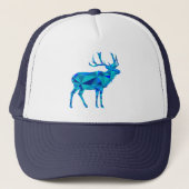 Blue Geometric Elk Trucker Pet (Voorkant)