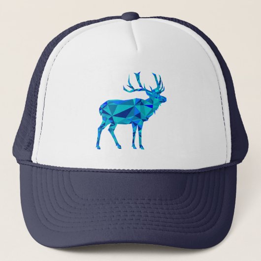Blue Geometric Elk Trucker Pet (Voorkant)