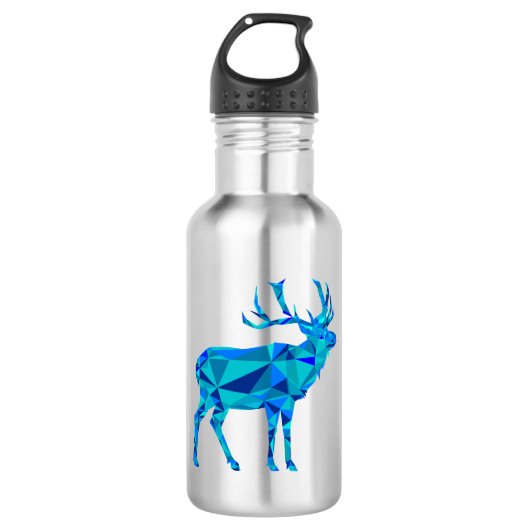 Blue Geometric Elk Waterfles (Voorkant)