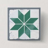 Blue Geometric Flower Spaans Tegel bordspel Vierkante Button 5,1 Cm (Voorkant)