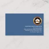 Blue Geometric Layer Gold Faucet Plumbing Plumber Visitekaartje (Achterkant)