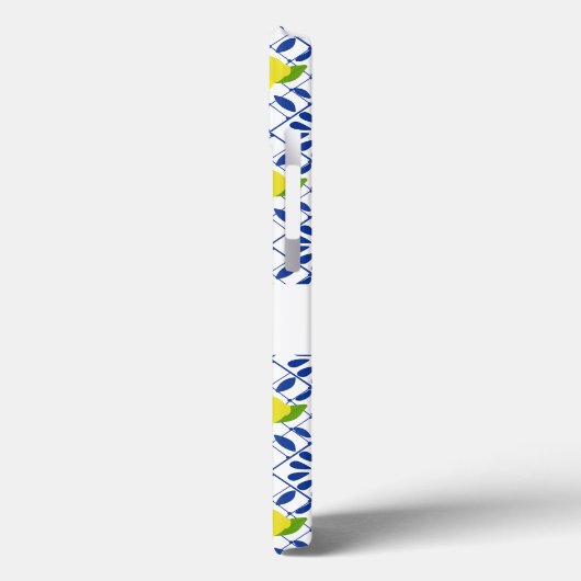 Blue Geometric Lemon Tile Case-Mate iPhone Case (Achterkant / Links)