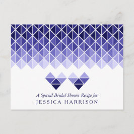 Blue Geometric Love Hearts Vrijgezellenfeest Uitnodiging Briefkaart