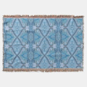 Blue Geometric Mandala Deken (Voorkant)