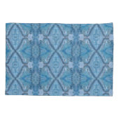 Blue Geometric Mandala Kussensloop (Achterkant-Links)