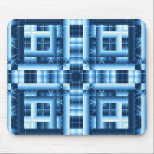 Blue Geometric Mousepad Muismat