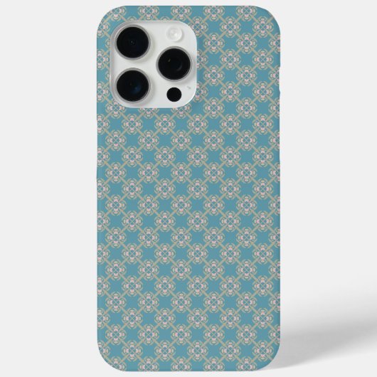  Blue Geometric Pattern iPhone Case (Achterkant)