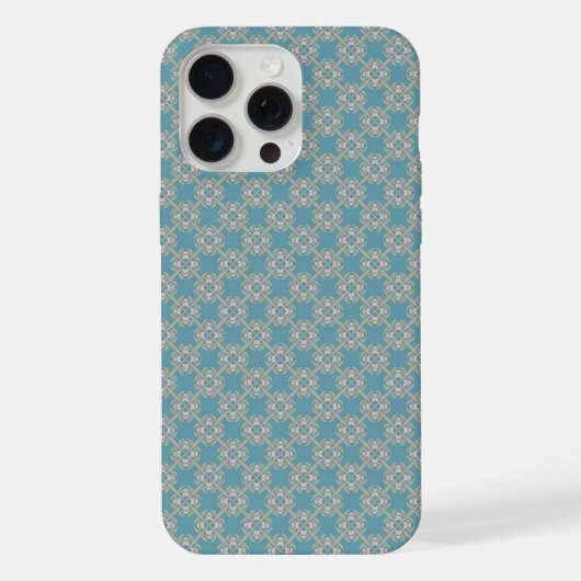 Blue Geometric Pattern iPhone Case Hoesje (Achterkant)