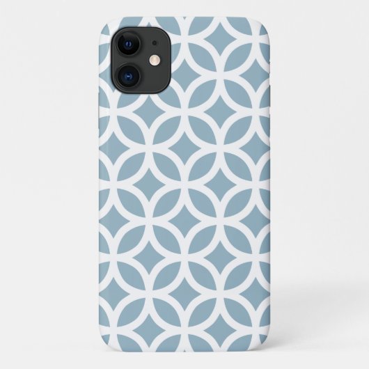 Blue Geometric Pattern iPhone, Plus en Pro hoesje  (Achterkant)