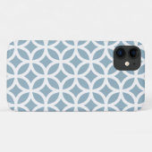 Blue Geometric Pattern iPhone, Plus en Pro hoesje  (Achterkant (horizontaal))