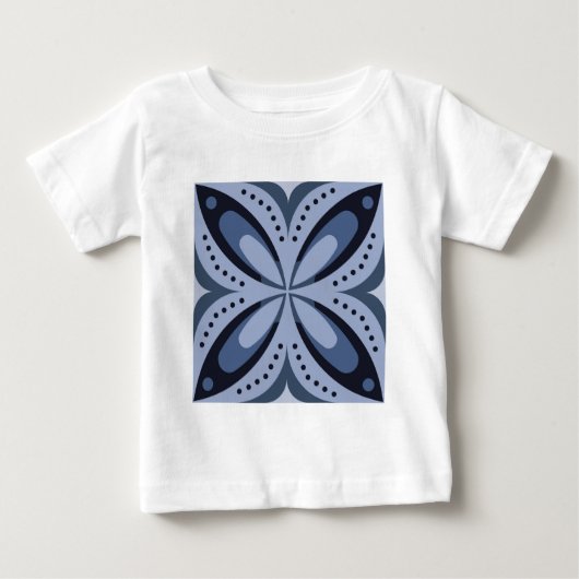 Blue Geometric Pattern Retro Style (Voorkant)