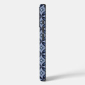 Blue Geometric Pattern Retro Style Case-Mate iPhone Case (Achterkant / Links)