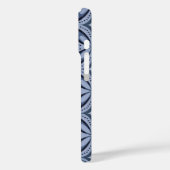 Blue Geometric Pattern Retro Style Case-Mate iPhone Case (Achterkant / Links)