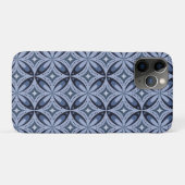 Blue Geometric Pattern Retro Style Case-Mate iPhone Case (Achterkant (horizontaal))